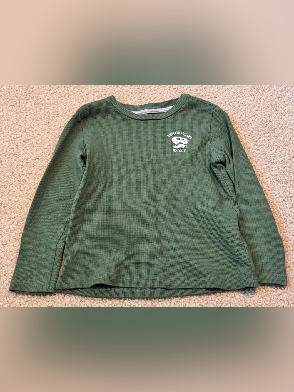 Kids 'Exploration Expert' Crew Neck Long Sleeve Top - Green
